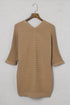 Ribbed Open Front Knit Cardigan
